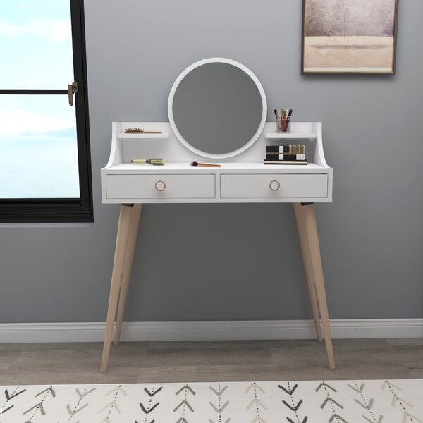 Kalune Design Designový toaletní stolek Melinda bílý