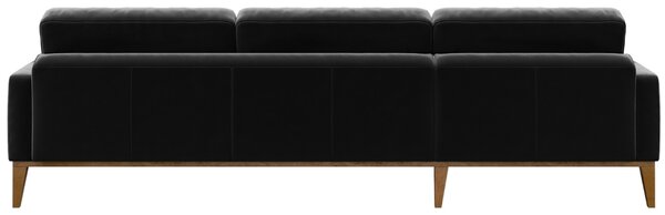 Tmavě šedá sametová rohová pohovka MESONICA Musso Tufted, levá, 248 cm