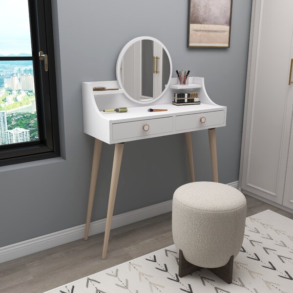 Kalune Design Designový toaletní stolek Melinda bílý