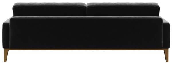 Tmavě šedá trojmístná sametová pohovka MESONICA Musso Tufted 211 cm