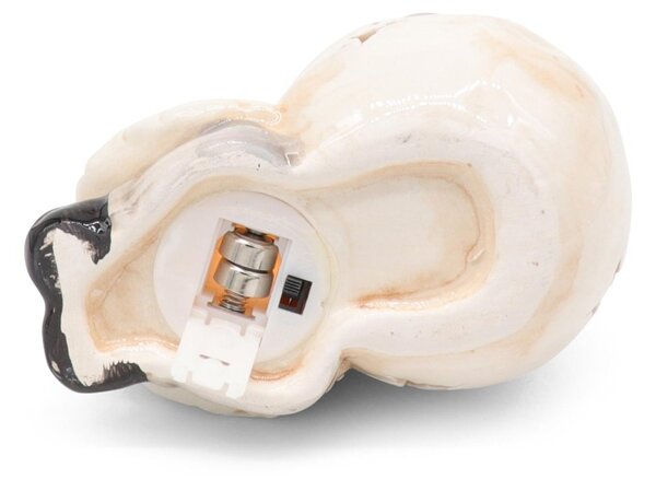 LED svícen Dívka se sněhovou koulí 12 cm