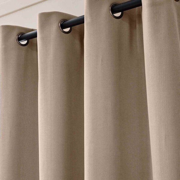 Hnědý manšestrový termo závěs 140x260 cm Madison – douceur d'intérieur