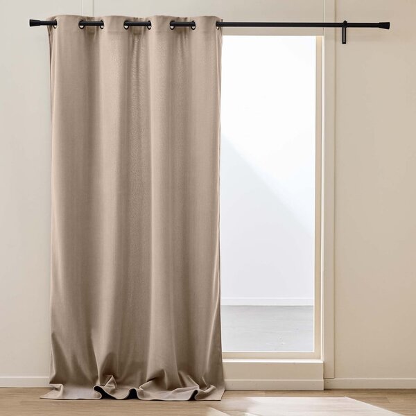 Hnědý manšestrový termo závěs 140x260 cm Madison – douceur d'intérieur