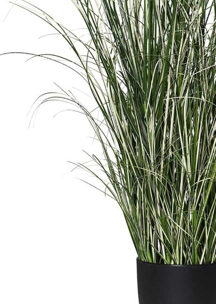 Umělá tráva v černém květináči GREVY, výška 85 cm, plast, zelená