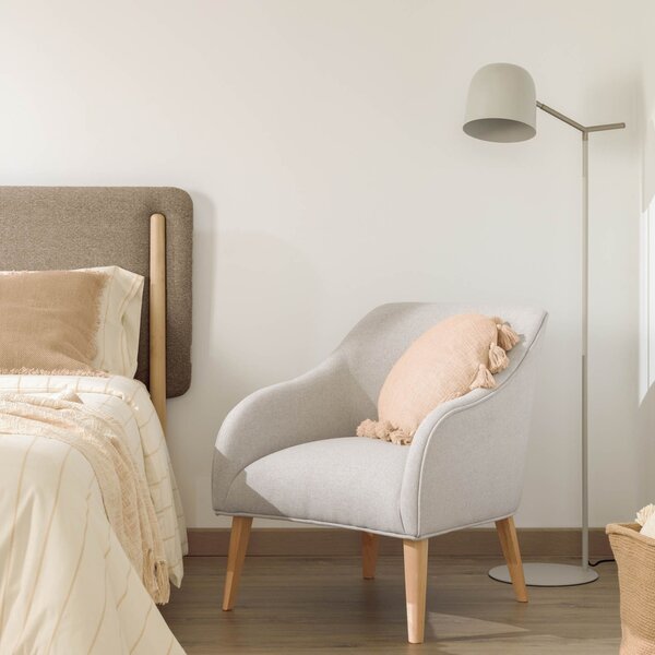 Béžová kovová stojací lampa Kave Home Alish 138 cm