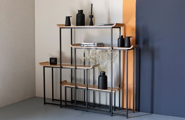 Přírodní dřevěný regál ZUIVER FLODKA
