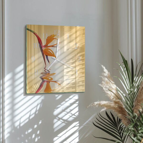 Skleněné hodiny Květ zskb-30x30-00084111