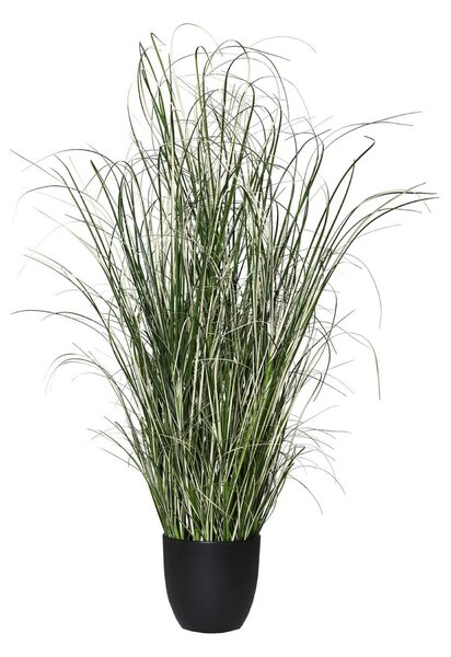 Umělá tráva v černém květináči GREVY, výška 85 cm, plast, zelená