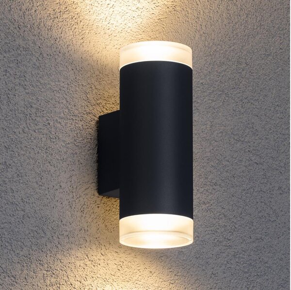 Brilagi - Venkovní nástěnné svítidlo MATERA 2xGU10/30W/230V antracit IP54