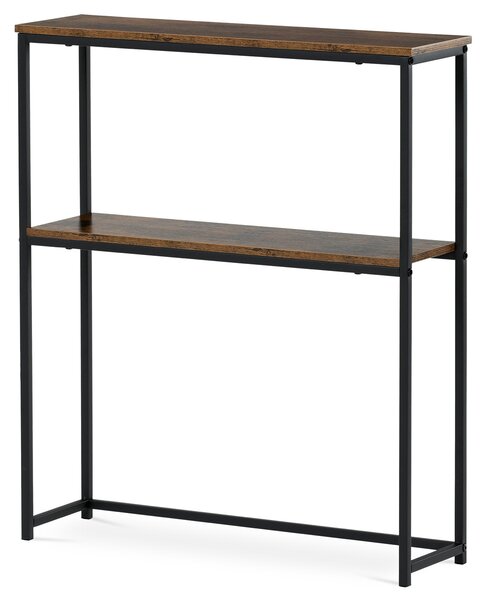 AUTRONIC Konzolový stolek s policí, 70x20x82 cm, dekor staré dřevo