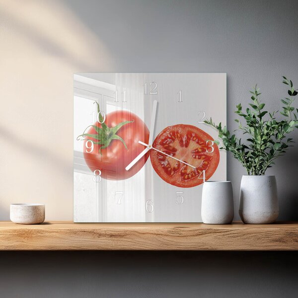 Skleněné hodiny Rajčata zskb-30x30-00094589