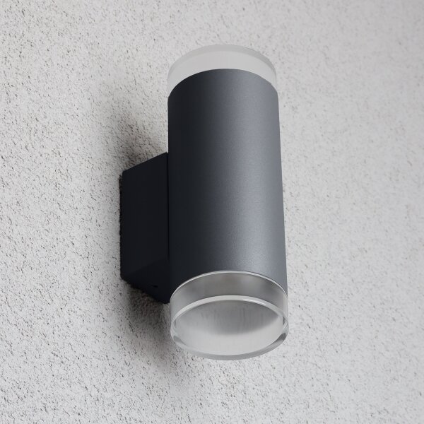 Brilagi - Venkovní nástěnné svítidlo MATERA 2xGU10/30W/230V antracit IP54