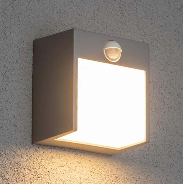 Brilagi -LED Venkovní nástěnné svítidlo se senzorem TERNI LED/12W/230V šedá IP44