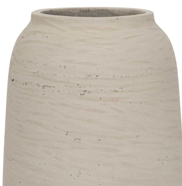 Stolní váza MONTI, sklolaminát, výška 28 cm, béžová