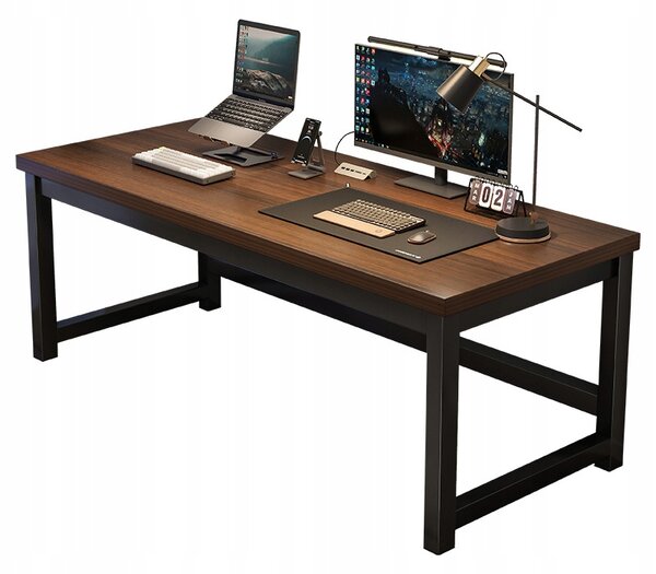 Obdélníkový psací stůl Rebiko 120 x 60 x 74 cm, tmavý buk