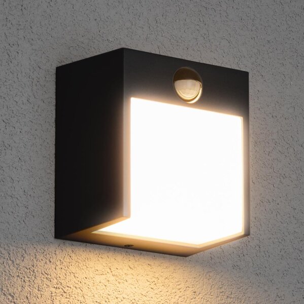 Brilagi-LED Venkovní nástěnné svítidlo se senzorem TERNI LED/12W/230V antr. IP44