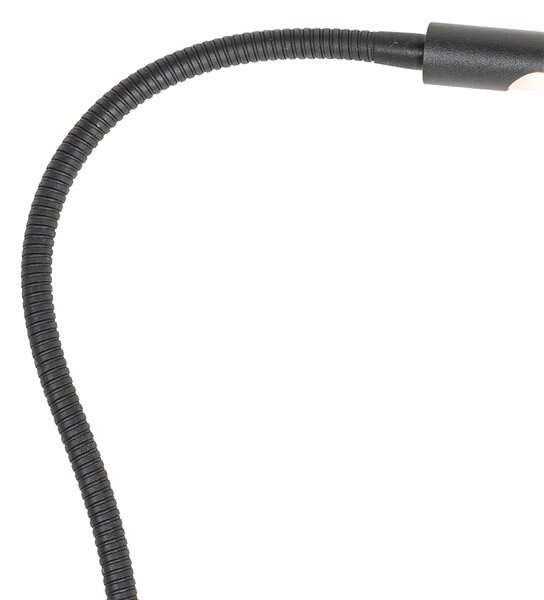 Svorka stolní lampa černá vč. LED s dotykovým stmívačem - Lionard