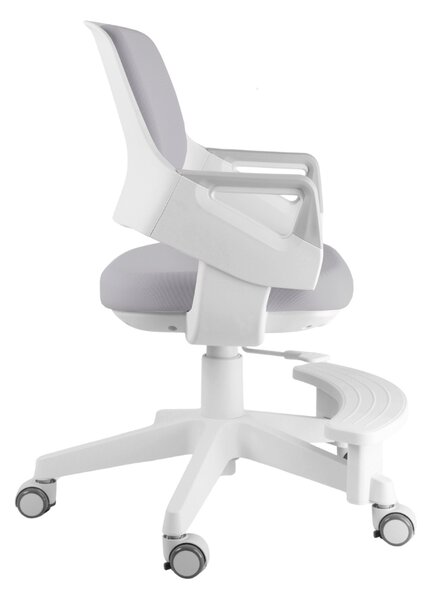 Dětská rostoucí židle Neoseat KIDDY FIVE — látka, pratelný potah, šedá