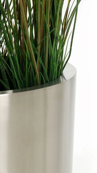 Okrasný květináč RONDO, výška 90 cm, broušený nerez