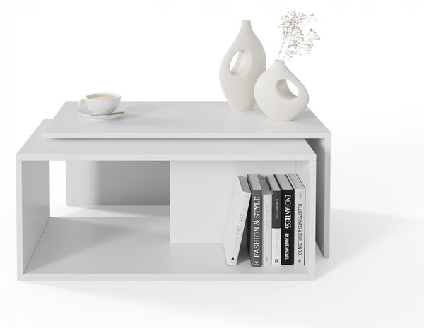 Konferenční stolek PLATAN ROOM obdélníkový 90 x 48 x 40 cm bílý