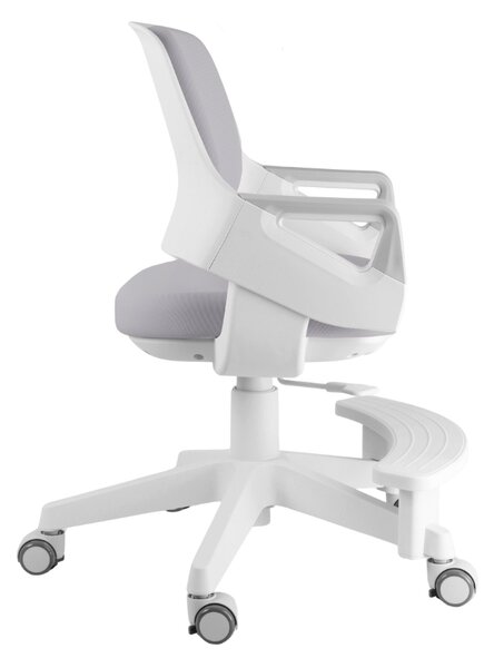 Dětská rostoucí židle Neoseat KIDDY FIVE — látka, pratelný potah, šedá