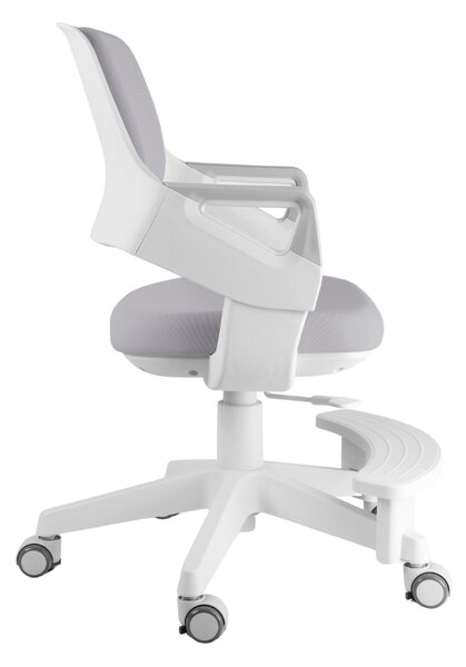 Dětská rostoucí židle Neoseat KIDDY FIVE — látka, pratelný potah, šedá