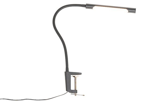Svorka stolní lampa černá vč. LED s dotykovým stmívačem - Lionard
