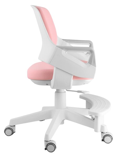 Dětská rostoucí židle Neoseat KIDDY FIVE — látka, pratelný potah, růžová
