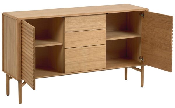 Dubová komoda Kave Home Lenon 155 x 45 cm