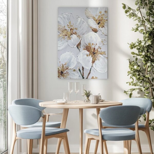 Obraz s ručně malovanými prvky na plátně 70x100 cm Petal Glow – Styler