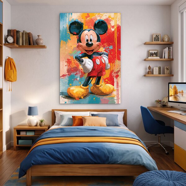 DUBLEZ | Pop art Disney obraz - Mickey Mouse | UV tisk, Premium