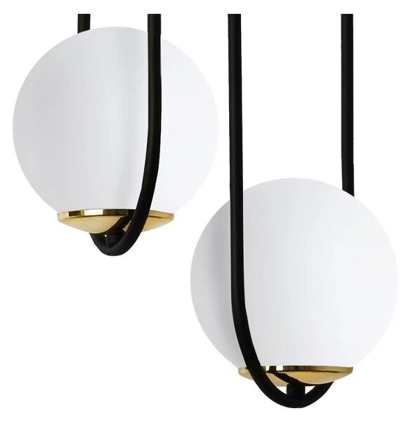 Závěsné svítidlo Florence Spider, 3x bílé skleněné stínítko, b/g, U