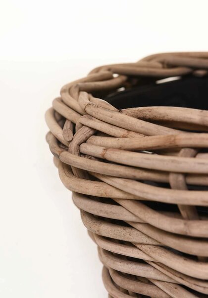 Přírodní květináč na rostliny BOJO, ratan, průměr 56 cm, natur