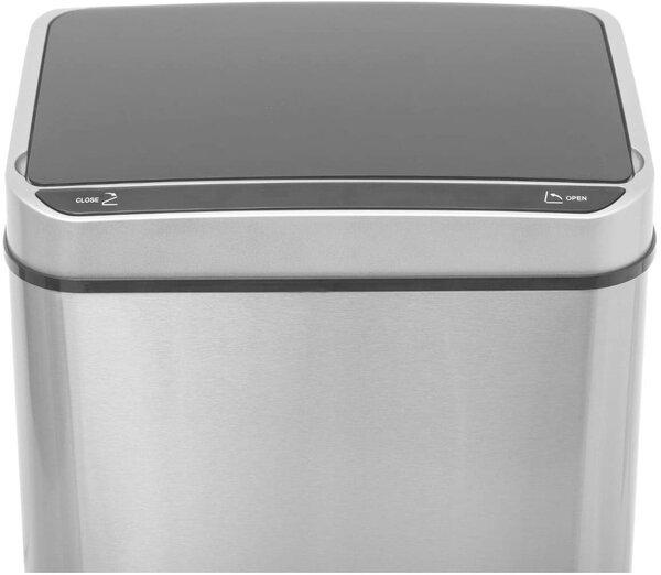 Automatický odpadkový koš 40L, nerezová ocel, stříbrná