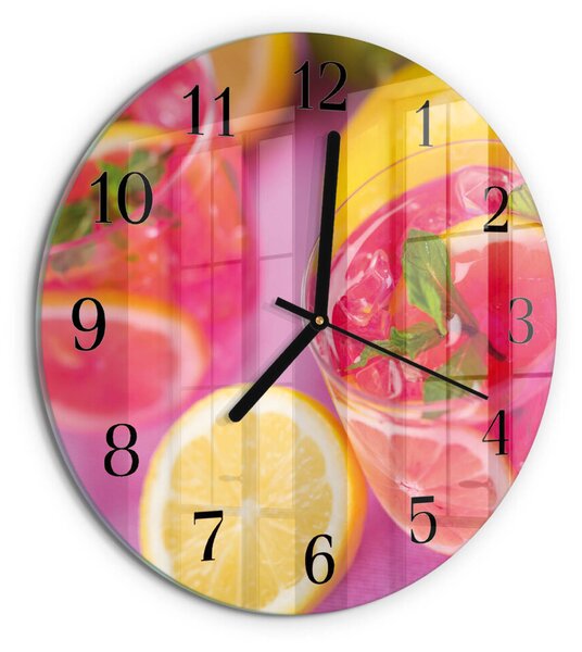 Skleněné nástěnné hodiny Citronová zsoc-fi30-00181487
