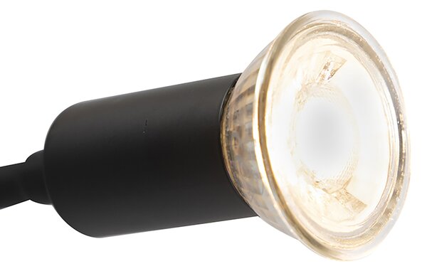 Chytrá nástěnná lampa černá s USB vč. Wifi A60 a GU10 - Zeno
