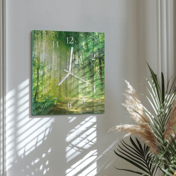 Skleněné hodiny Lesní příroda zskb-30x30-00085270