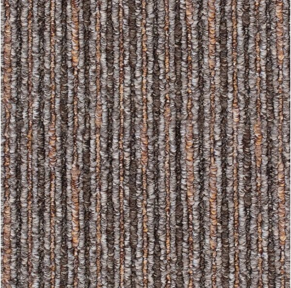 SPOLTEX Metrážový koberec LINES / 93 TM. HNĚDÝ BARVA: Hnědá, ŠÍŘKA: 4 m