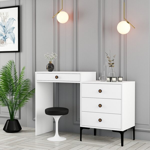 Kalune Design Toaletní stolek Lisbo bílý