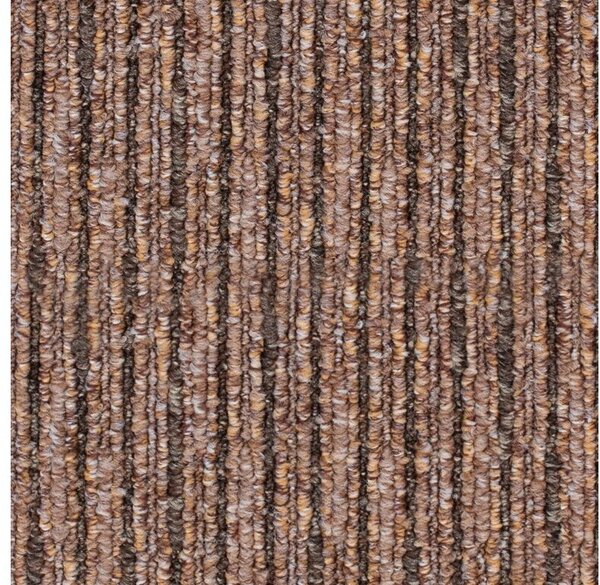 SPOLTEX Metrážový koberec LINES / 91 HNĚDÝ BARVA: Hnědá, ŠÍŘKA: 4 m