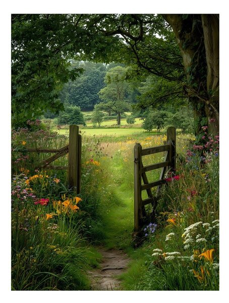 Obraz 60x80 cm Garden Gate – Styler