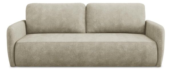 Béžová žinylková rozkládací/s úložným prostorem pohovka 218 cm Lilo – Makamii