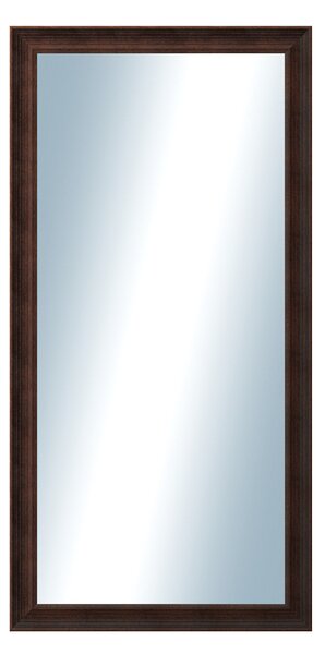 DANTIK - Zarámované zrcadlo - rozměr s rámem cca 50x100 cm z lišty KOSTELNÍ malá hnědá (3165)