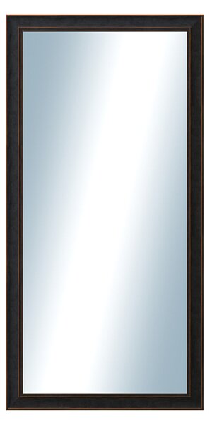 DANTIK - Zarámované zrcadlo - rozměr s rámem cca 50x100 cm z lišty ANDRÉ velká černá (3154)