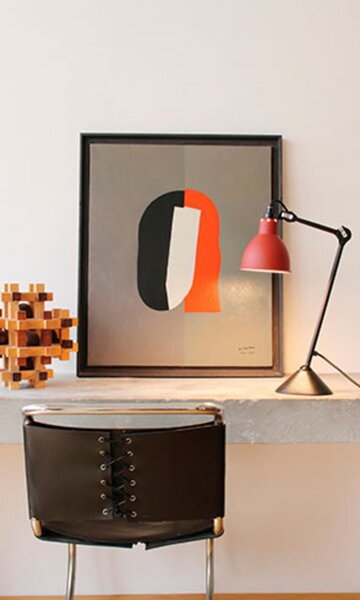 Stolní lampa Lampe Gras 205, červená/černá – DCW