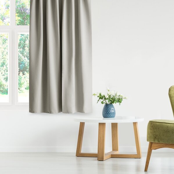 Závěs AmeliaHome Blackout s průchodkami světle béžový, velikost 140x245