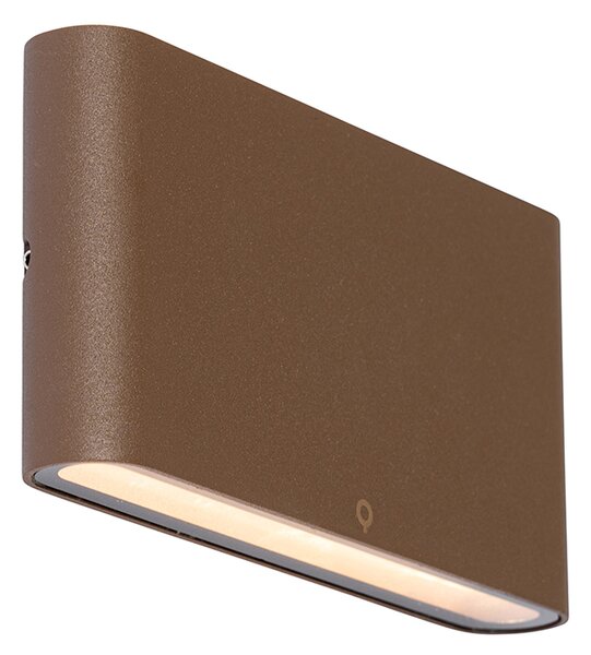 Moderní venkovní nástěnné svítidlo rezavě hnědé 17,5 cm vč. LED IP65 - Batt