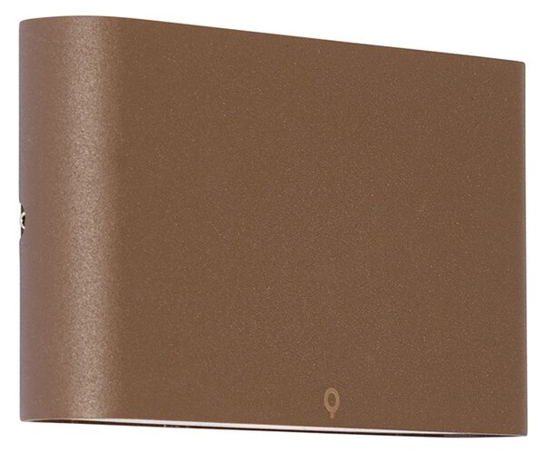 Moderní venkovní nástěnné svítidlo rezavě hnědé 17,5 cm vč. LED IP65 - Batt