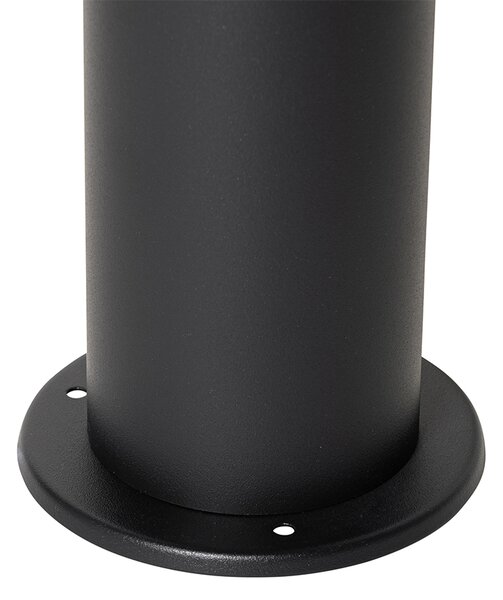 Venkovní stojací lampa černá s kouřovým stínítkem 50 cm - Odense