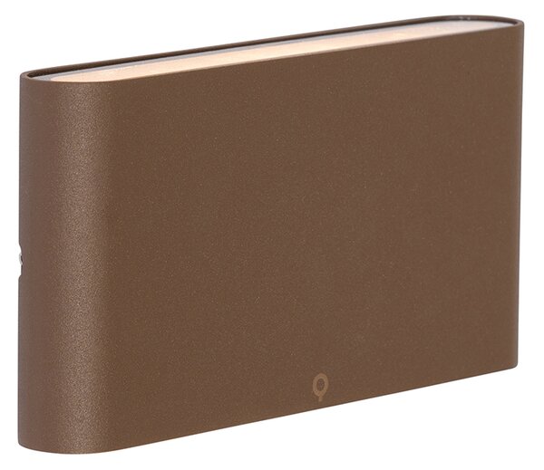 Moderní venkovní nástěnné svítidlo rezavě hnědé 17,5 cm vč. LED IP65 - Batt